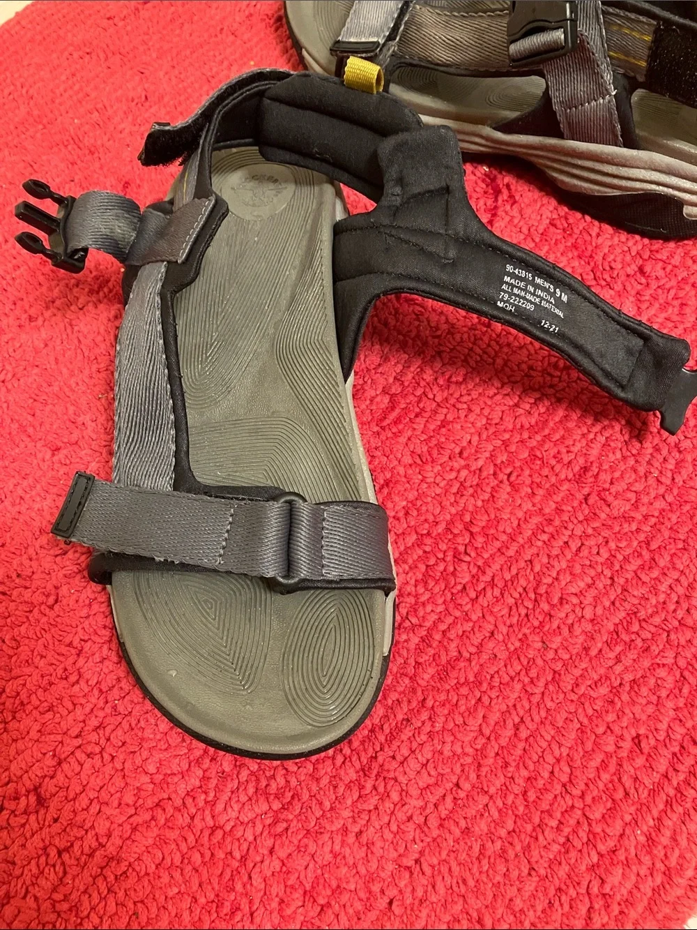 Dockers Black and Gray Men's Sport Sandals